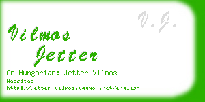 vilmos jetter business card